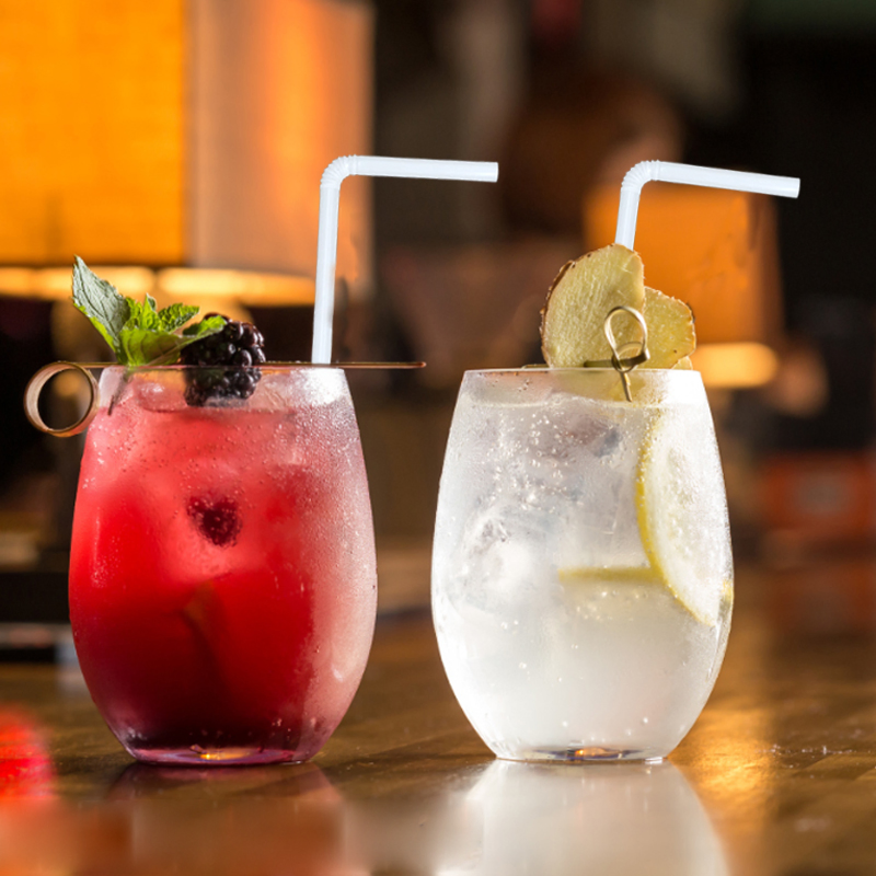 Disposable Flexible 210mm Clear Drinking Straws