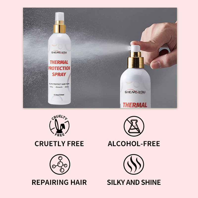 Organic Argan Oil Ingredients Heat Protection Hair Spray Thermal Heat Protectant Spray for Hair