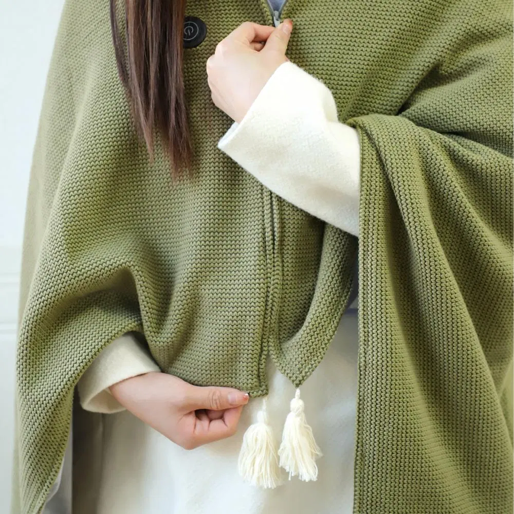 Cozy Heated Shawl with Adjustable Temperature Control Features