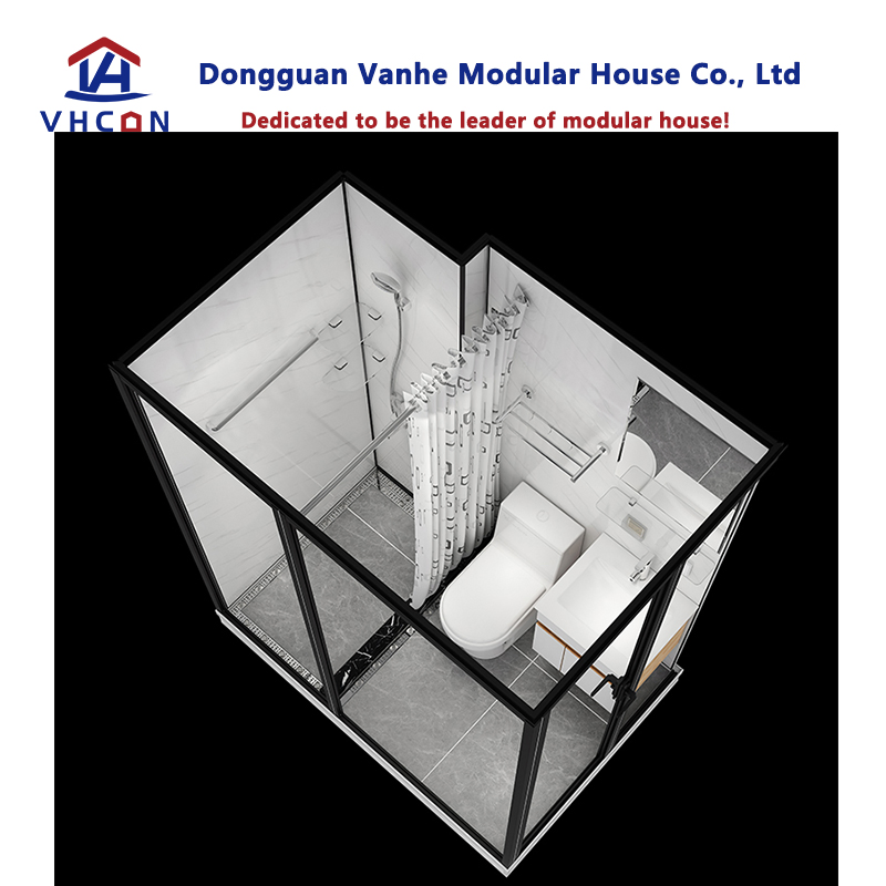 Complete Sets Prices Hotel Decoration Glass Door Portable Unit Shower Luxury Living Modular Prefab Bathroom Pods with Toilet