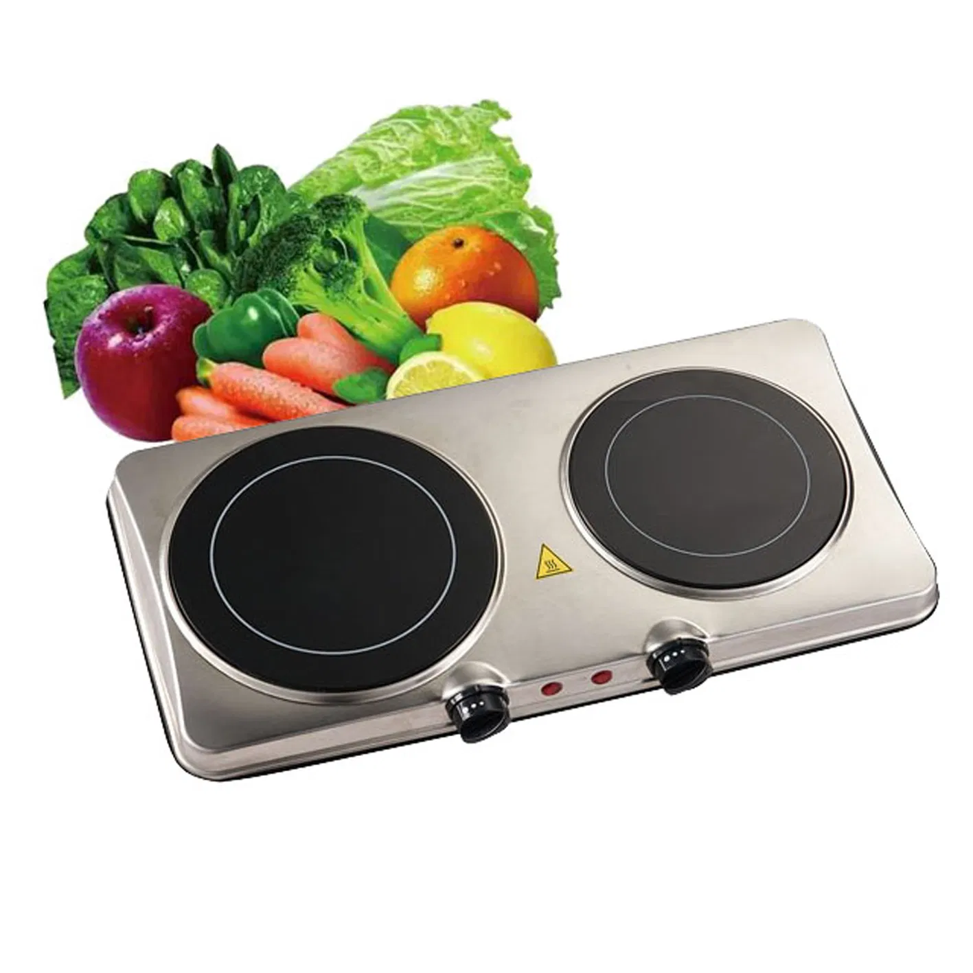 Ceramic Electric Stove with Two Burners for Home