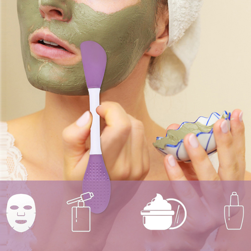 Двухсторонняя силиконовая щетка для умывания и масок