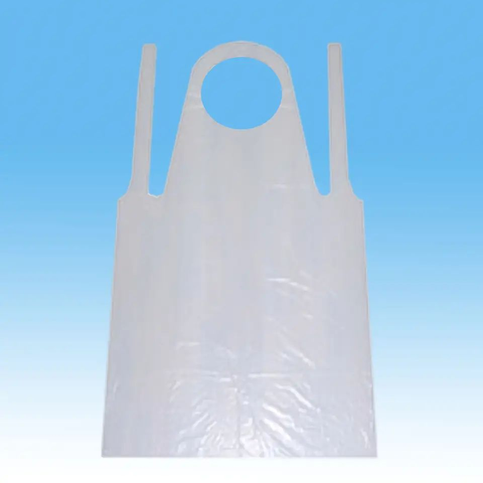 Disposable Waterproof White 0.20mm PE Plastic HDPE LDPE Aprons