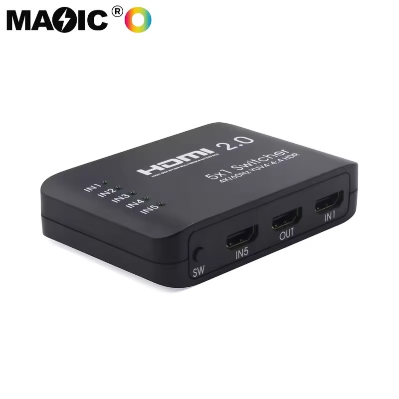 HDMI-коммутатор 5x1 4K60Hz с пультом