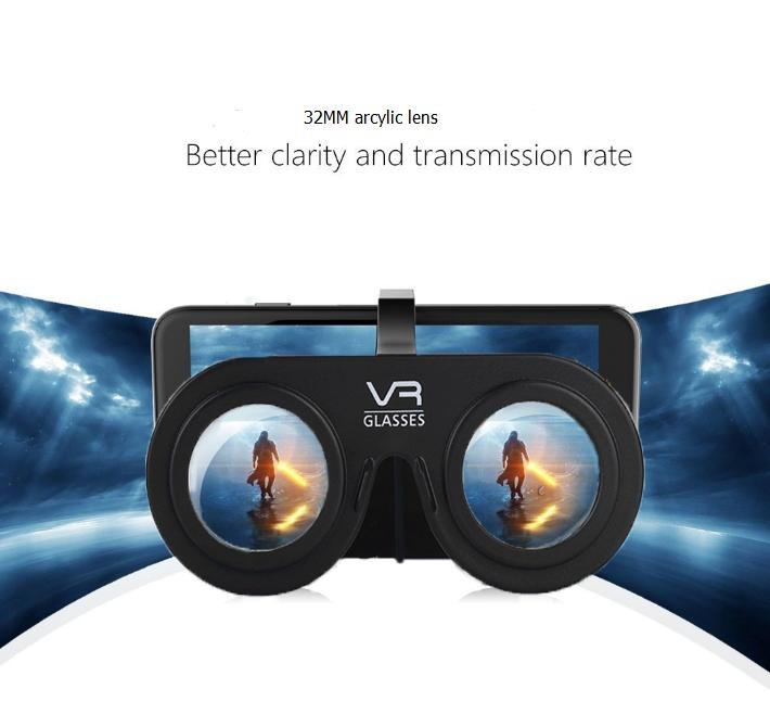 New Folding Vr Glasses Virtual Mini Convenient Box Helmet Vr Panorama Mobile Phone 3D Movie Cross-Border Sale