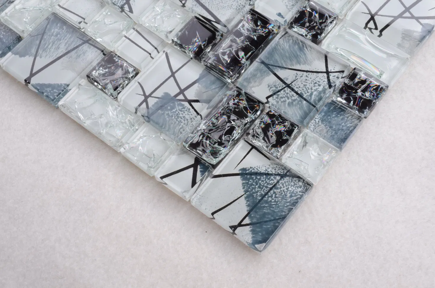 Мозаика 'Ледяная трещина' для стен, стеклянная