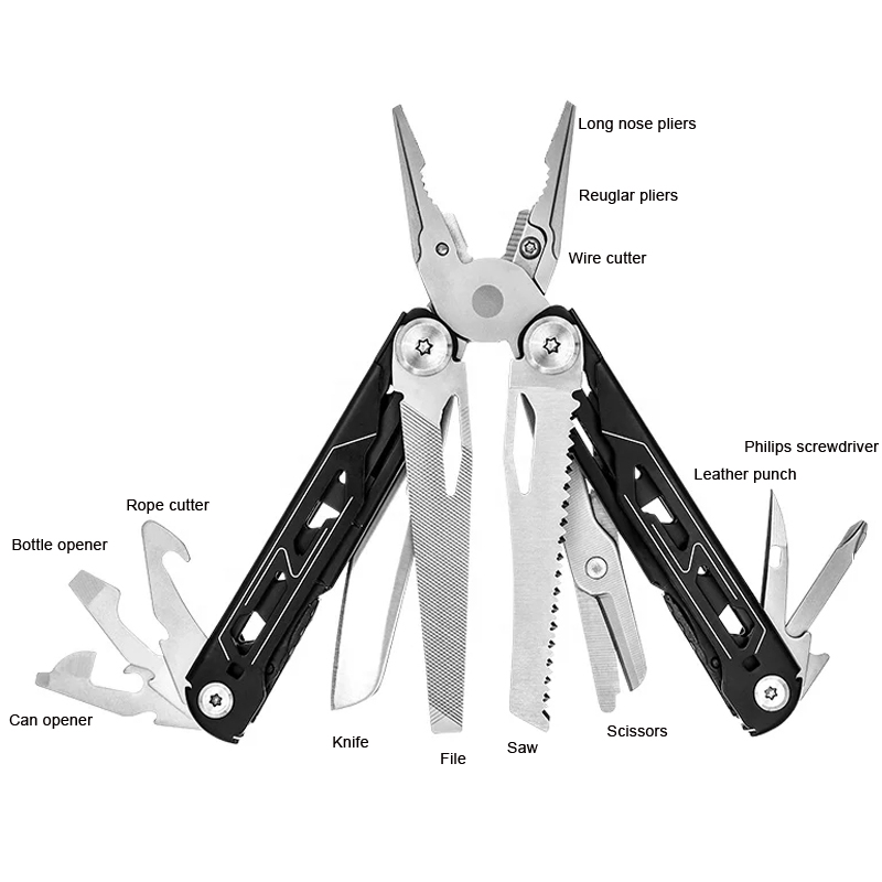 New Needle Nose Tool Camping Survival Multi Purpose Locking Stainless Steel Pliers