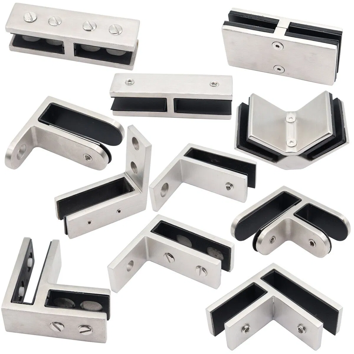 Modern Design Balustrades Handrails Stainless Steel Railing Glass Clamp