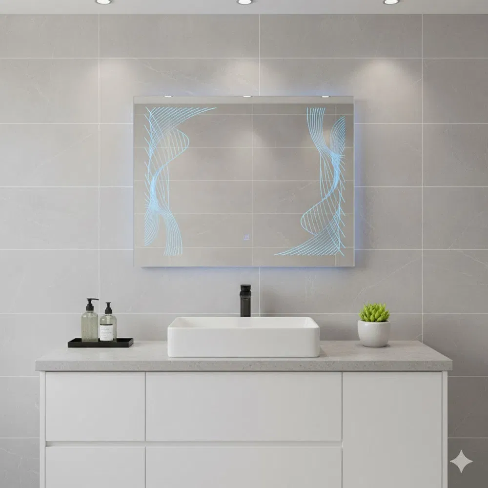 Durable Touch Screen Smart LED Wall Mirror for Bathroom