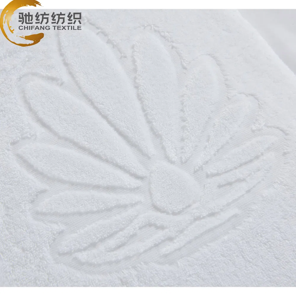 Low MOQ Custom White Terry Cotton Luxury Hotel Towels with Brand Logo