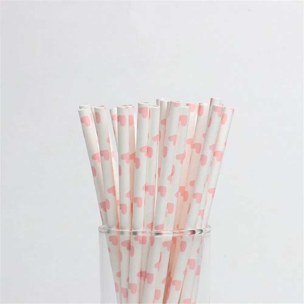 Paper Straws Party Decoration Striped for Birthday, Wedding, Christmas, Celebration Parties (Mixed) Paper Straw