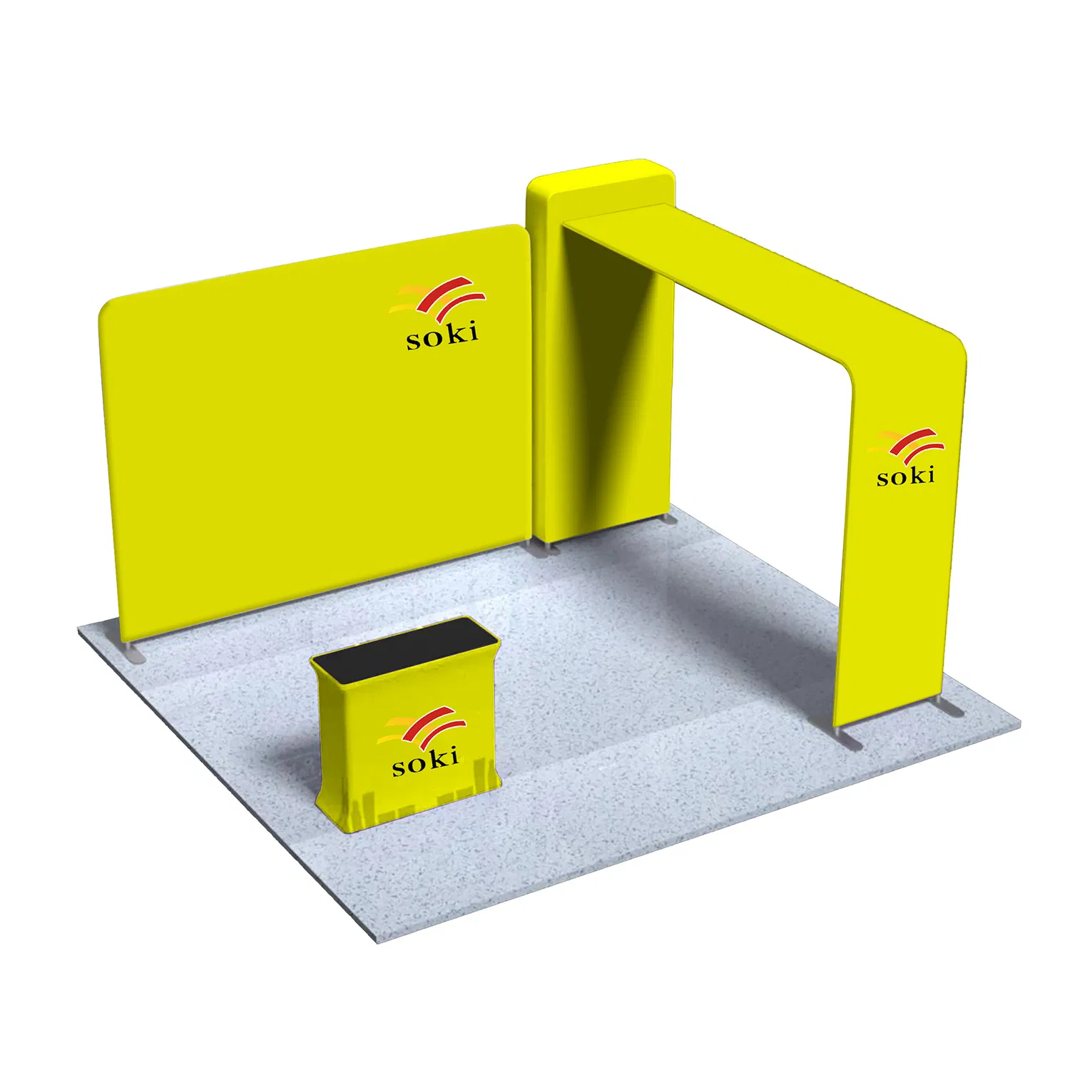 Custom Portable Modular Trade Show Booth Display 10X10FT Heavy Duty Aluminum Alloy Tension Fabric Backdrop Dye Sublimation