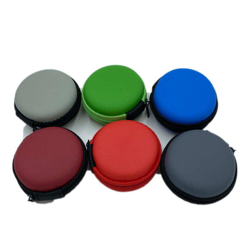 Wholesale Factory Small Portable Round Carrying Promotion EVA Hard Shell Case for Earphone 
