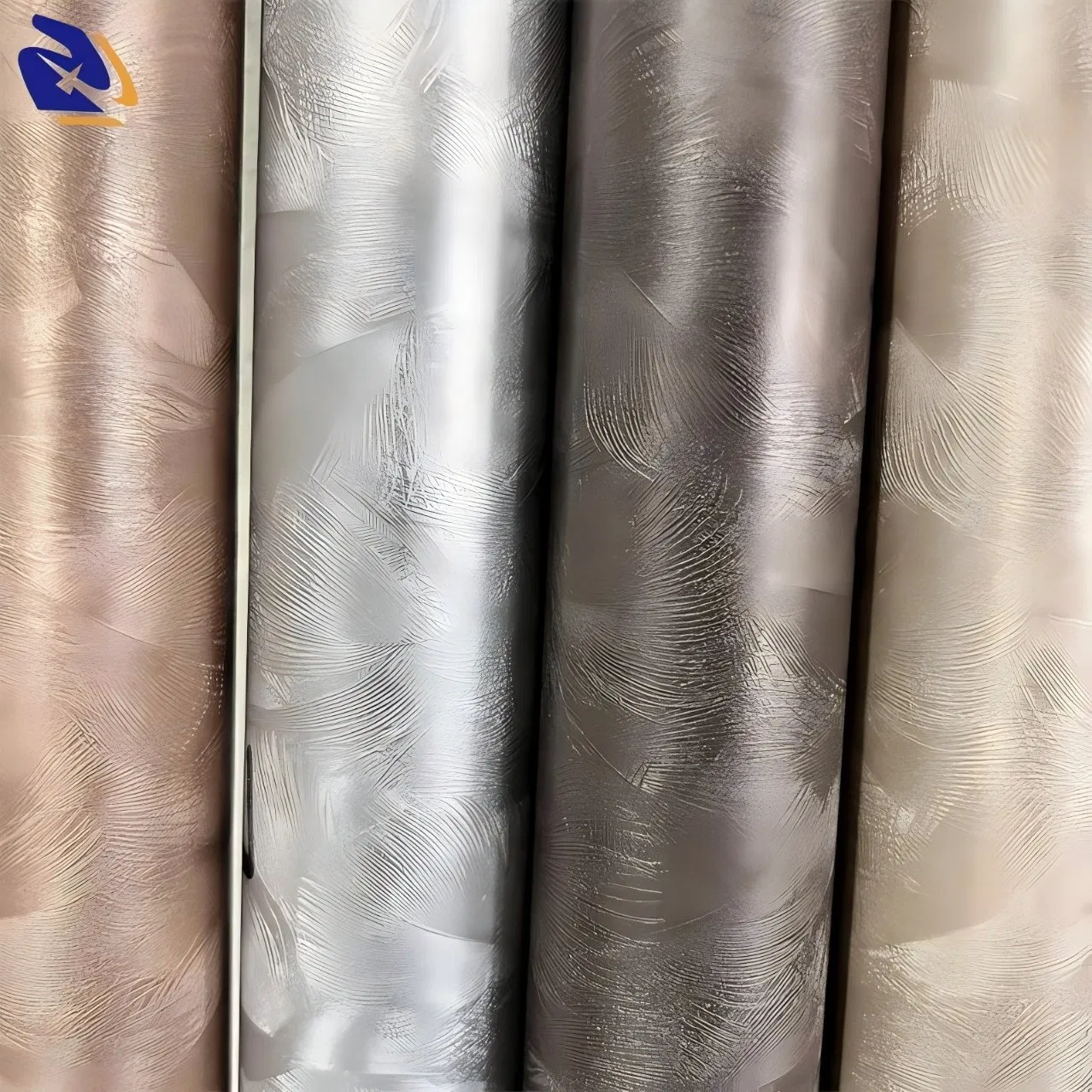 Metallic Flower Embossed PVC Decorative Film for MDF UV Board Interior