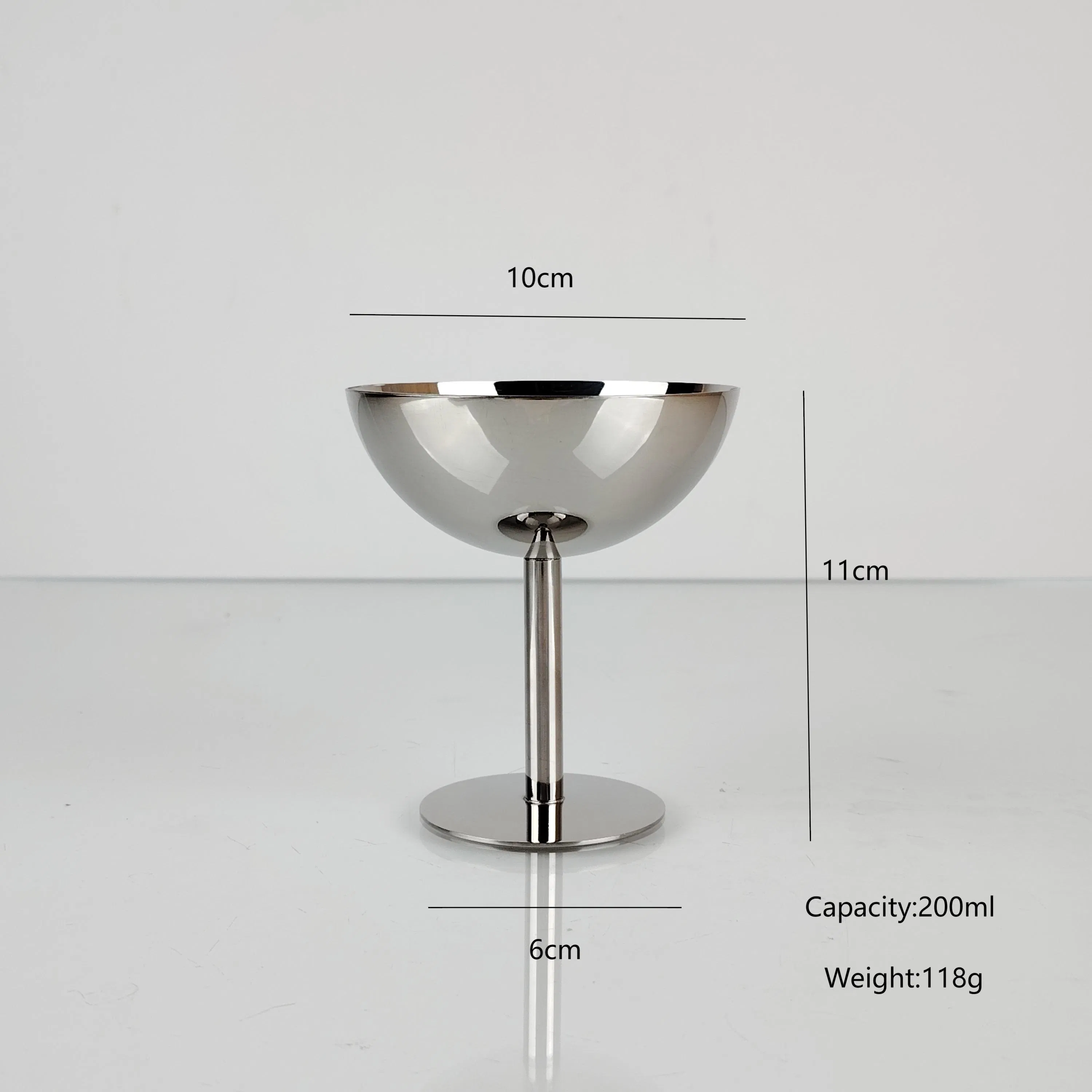 2025 New Arrival Eco-Friendly Stainless Steel Parfait Cups Bulk Wholesale Stainless Steel Ice Cream Bowls