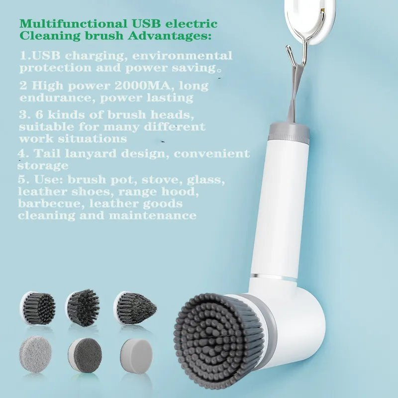 Electric Scrubber Cleaning Brush Floor Cleaning Sweeping Brooms and Brushes