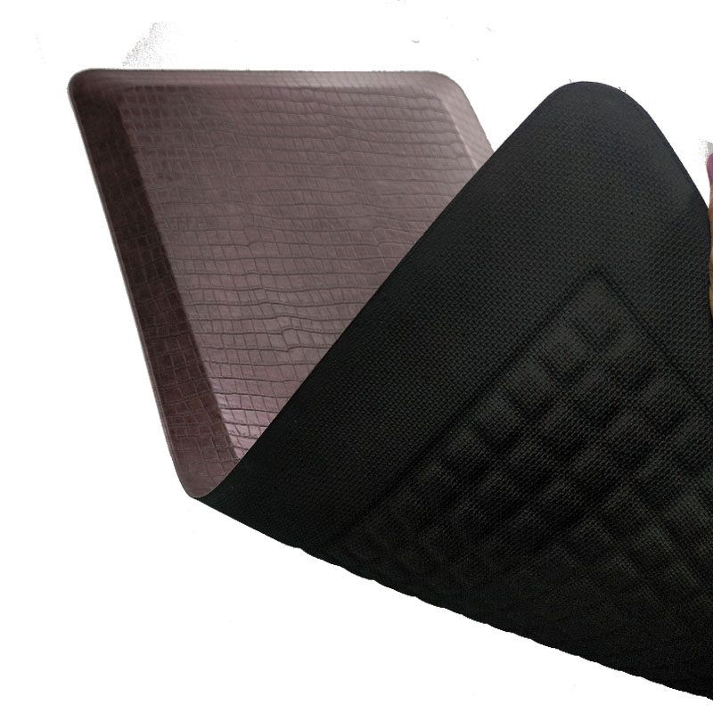 Eco-Friendly PU Leather Anti-Fatigue Ergonomic Shock-Absorbing Solution Standing Mat