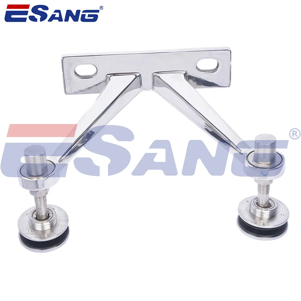 Esang 2 Arms 90 Degree Curtain Wall System Stainless Steel Glass Facade Spider Fixing