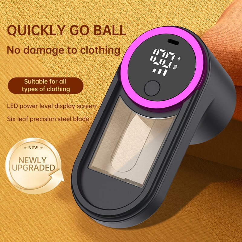Electric Hairball Trimmer Rechargeable Hairball Remover Digital Display Hairball Remover Beard Clothes Two-in-One Hairball Remover