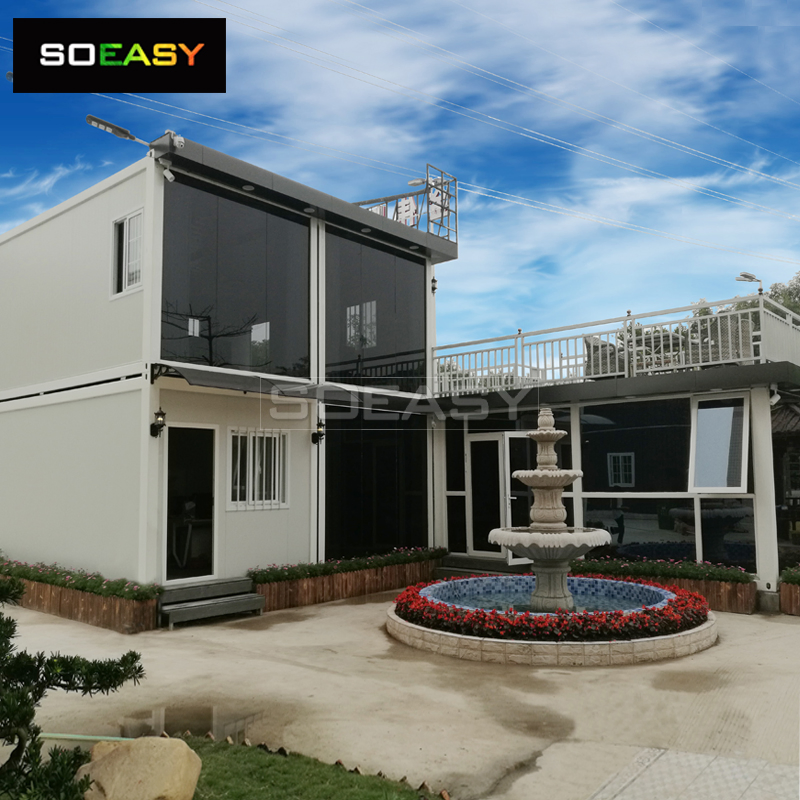 Temporary Offices Hotel Modern Prefab Homes Office Container Buildings with Good Service Basic Customization
