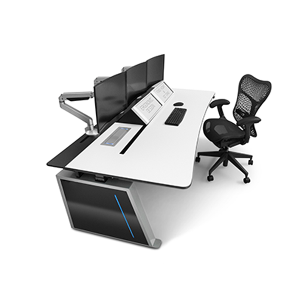 Стол офисный металл модульный с подсветкой пультом шкаф