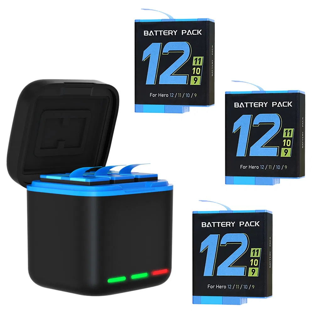 Battery Storage Charger Box for Gopro 12 /11 / 10 / 9 Portable Power Bank External Camera Battery