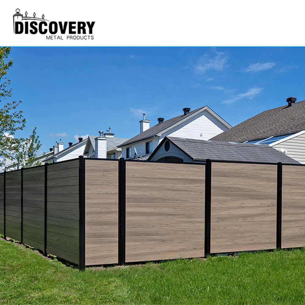 Outdoor Co-Extrusion Privacy Wood Plastic Composite Fencing Garden Decorative WPC Fence Panels