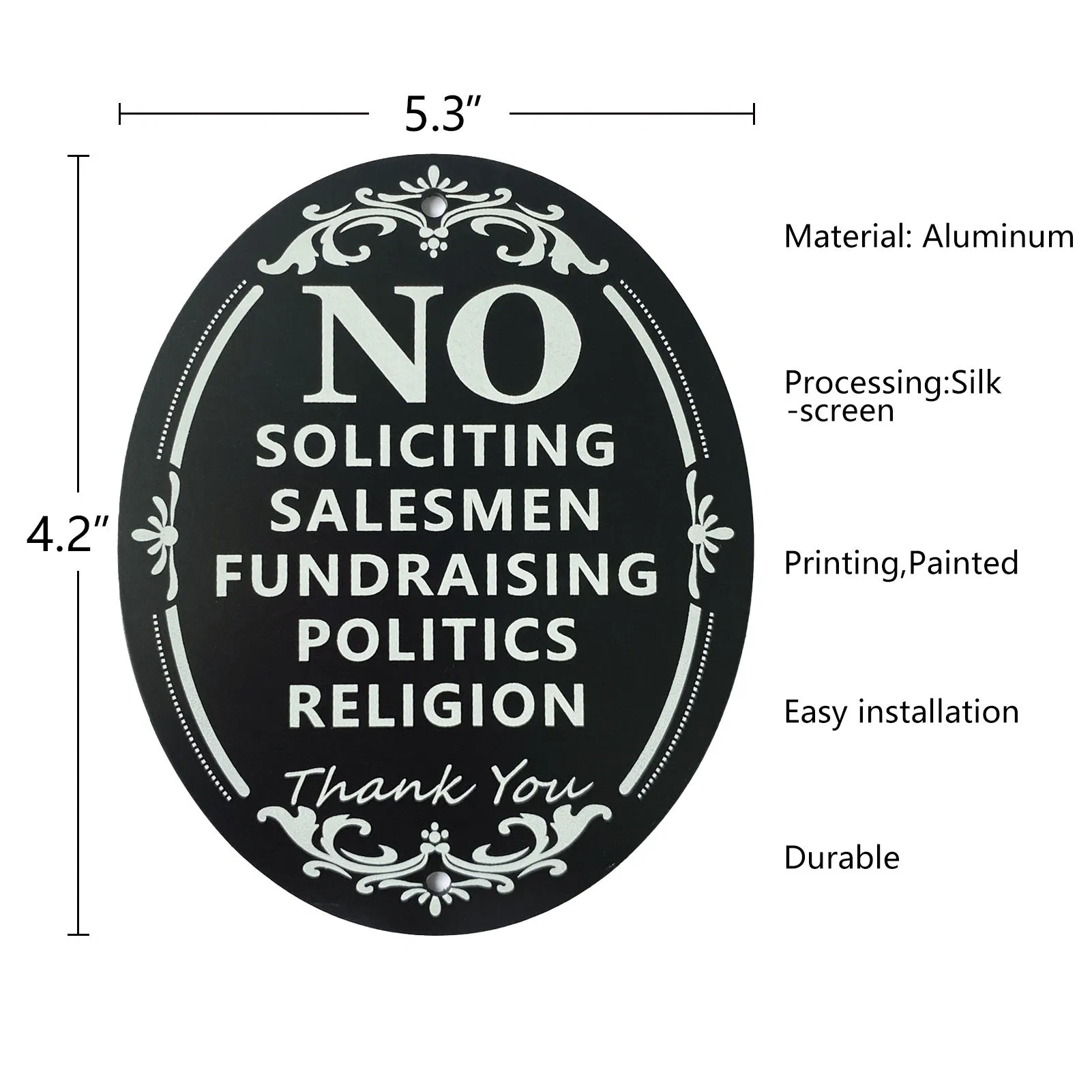 Modern Design Customized Aluminum Sign for Doors Windows or Any Other Flat Surface Outdoor Indoor Use
