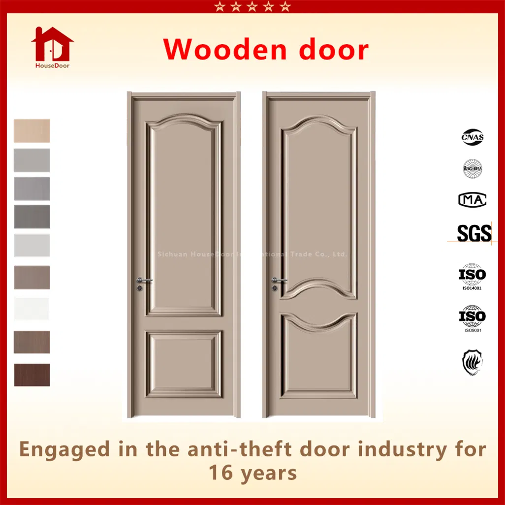 Luxury Wooden & Engineered Wood Composite Interior Doors for Entrance, Security Exterior & Aluminum/Sliding Door Option, Flush Design with Walnut Veneer