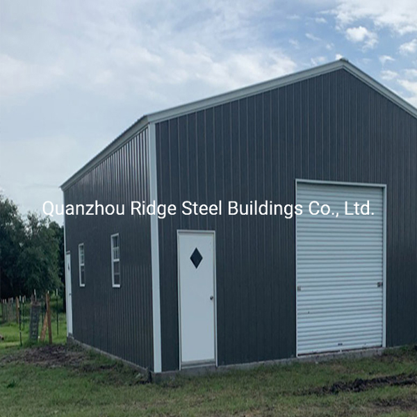 Prefab Light Steel Structure Fabrication Kit Metal Garage Building
