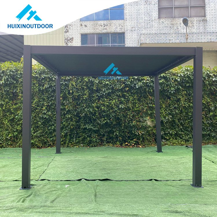 Sunscreen Motorized Louvered Roof Waterproof Canopy Sliding Aluminum Pergola Outdoor Awning
