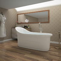 Акриловая угловая ванна белая глянцевая