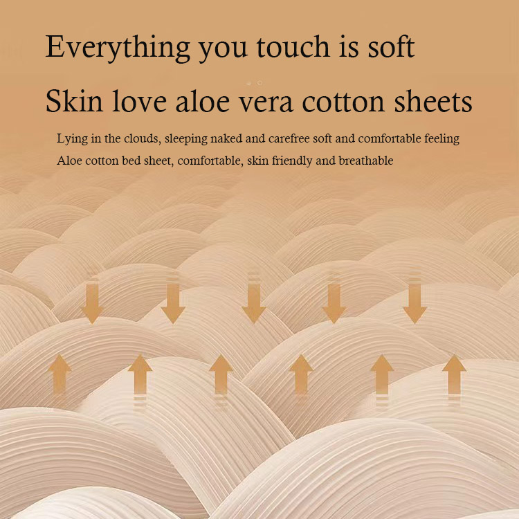 Simple Style Skin Friendly Cotton Bed Sheet Washed Cotton Bed Sheet