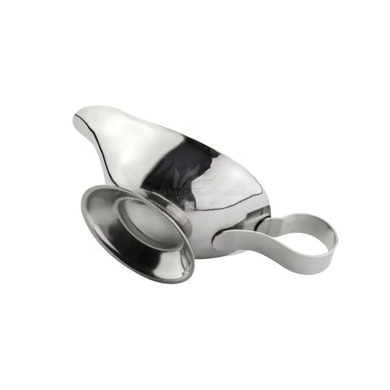 3/5/8/10/16 Ounce Capacity Dishwasher Safe Stainless Steel Gravy Sauce Pot Jug Gravy Holder with Spout