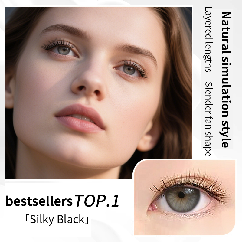 Private Label 1 Pair of Double 3D Magnetic Eyelashes Effortless False Terminal Corner Half Soft Magnetic Eyelashes