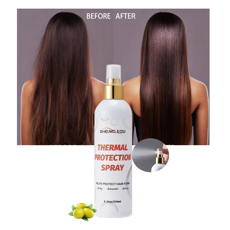 Organic Argan Oil Ingredients Heat Protection Hair Spray Thermal Heat Protectant Spray for Hair