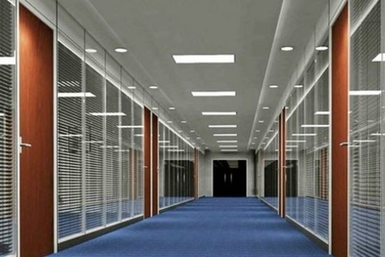 Double Glass Sector Invisible High Wall Aluminum Partition