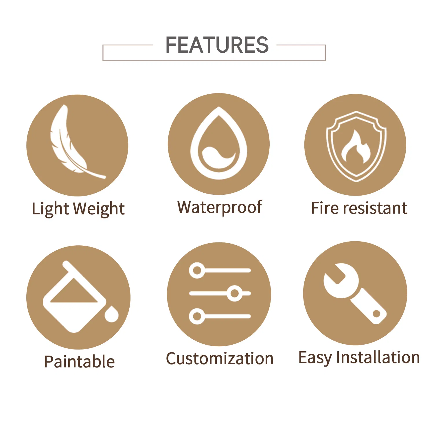 Auuan Decor Guangzhou Manufacture Wholesales Price Square PU Pillars