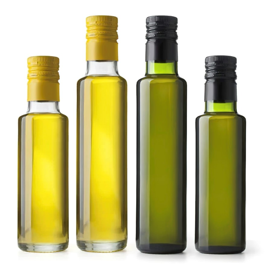 Wholesale Empty Square Dark Green Cooking Olive Oil Glass Bottle