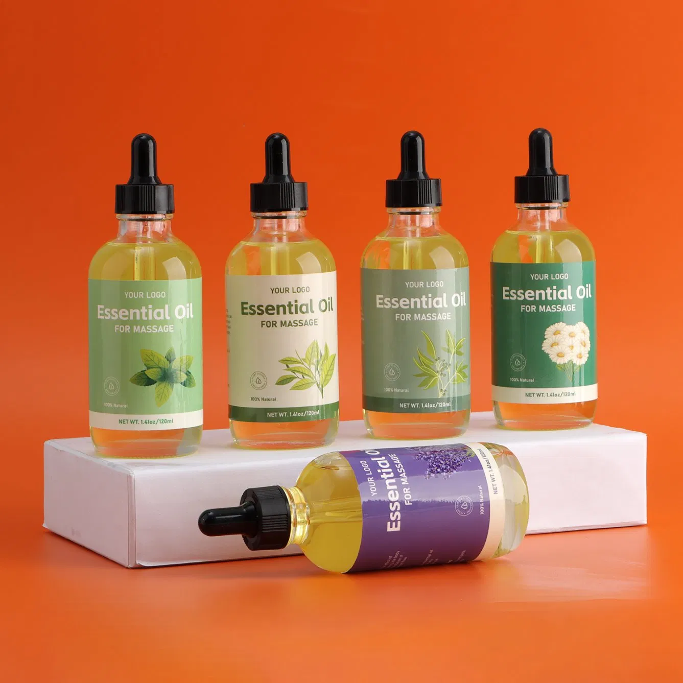 100% Pure Soothing Massage Oil with Essential Oils for Energy Recovery