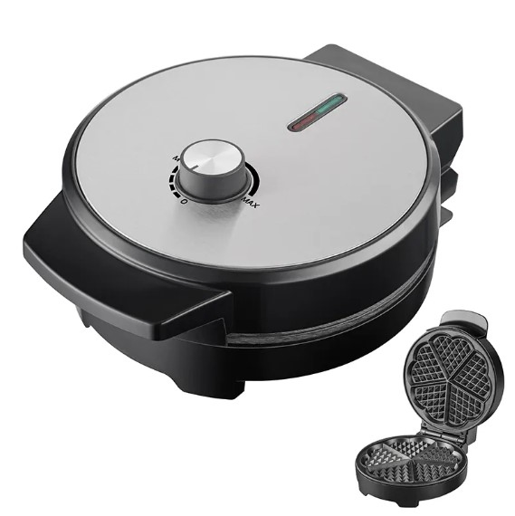 Home Nonstick Coating 5 Heart Shape Waffle Maker Electric Donut Pancake Maker with Temperature Control