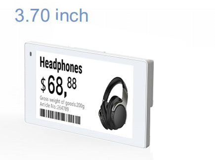 Customized Price Tags in 3.7 Inch Eink Screen IP65 Class 2.4G SDR Communication Mode 175° View Angle Manufacturer Wholesale Electronic Shelf Label Instant Alert