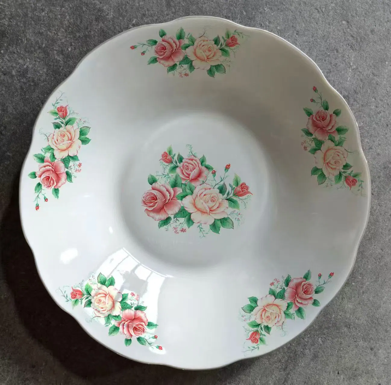 Premium Ceramic Tableware: 8" Soup Plate with Unique Decal Porcelainware Ceramic Kitchenware Tableware
