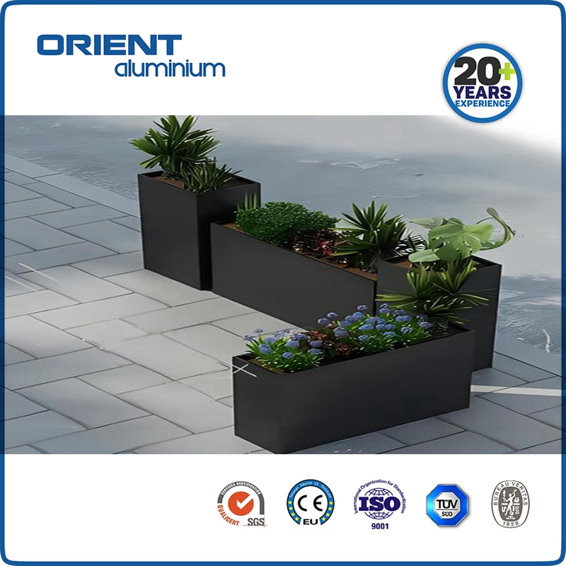Large Metal Outdoor Garden Steel Planter Pots Flower Aluminium Planter Factory