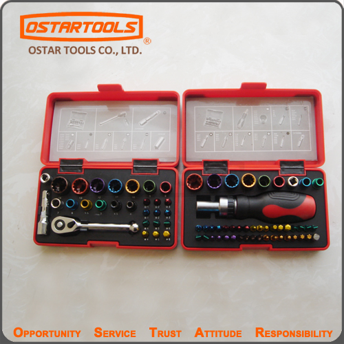 28-Piece Color-Coded Socket Screwdriver Bit Set for Precision Work