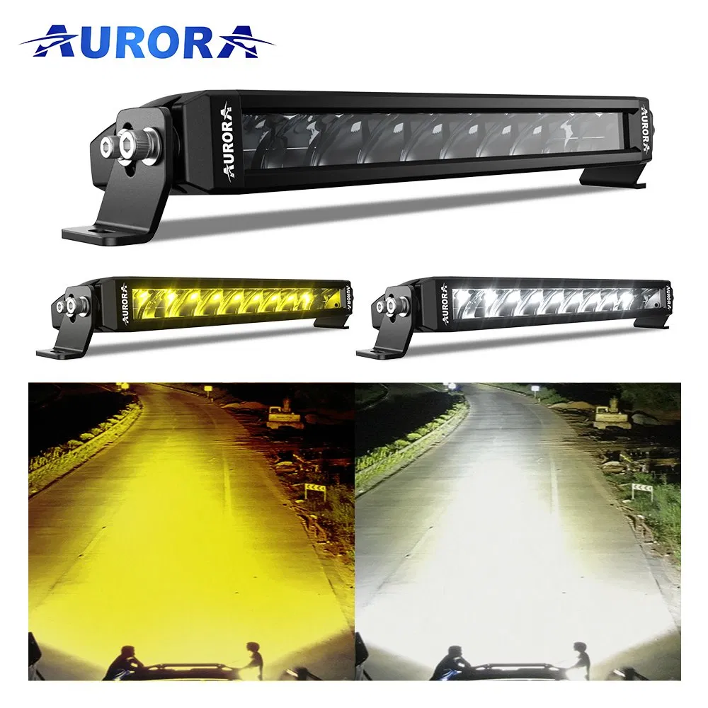 Aurora Car LED Off-Road Light Bar, White/Yellow Light for Jeep UTV ATV