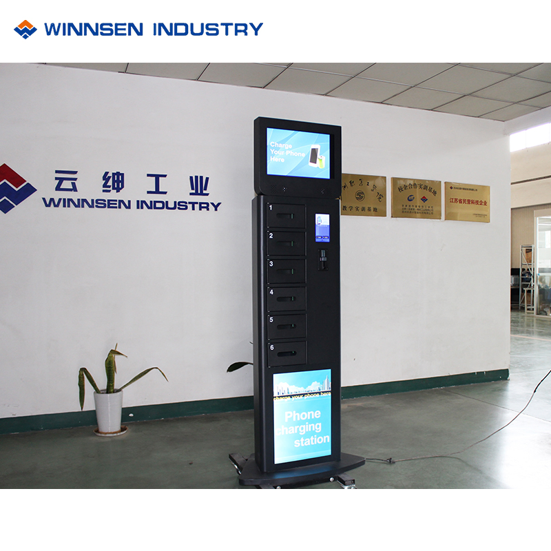 Coin Operated Ce FCC Approved Cell Phone Charging Station Kiosk for Cafe