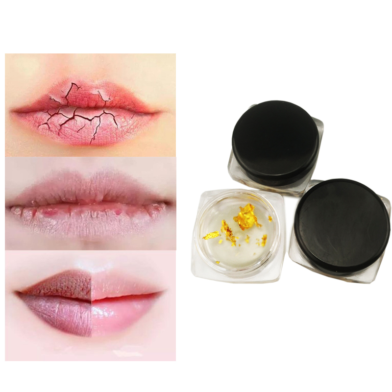 OEM Gold Foil Jello Moisturizer Lips for Long Lasting Transparent Shine Lip Balm 5g