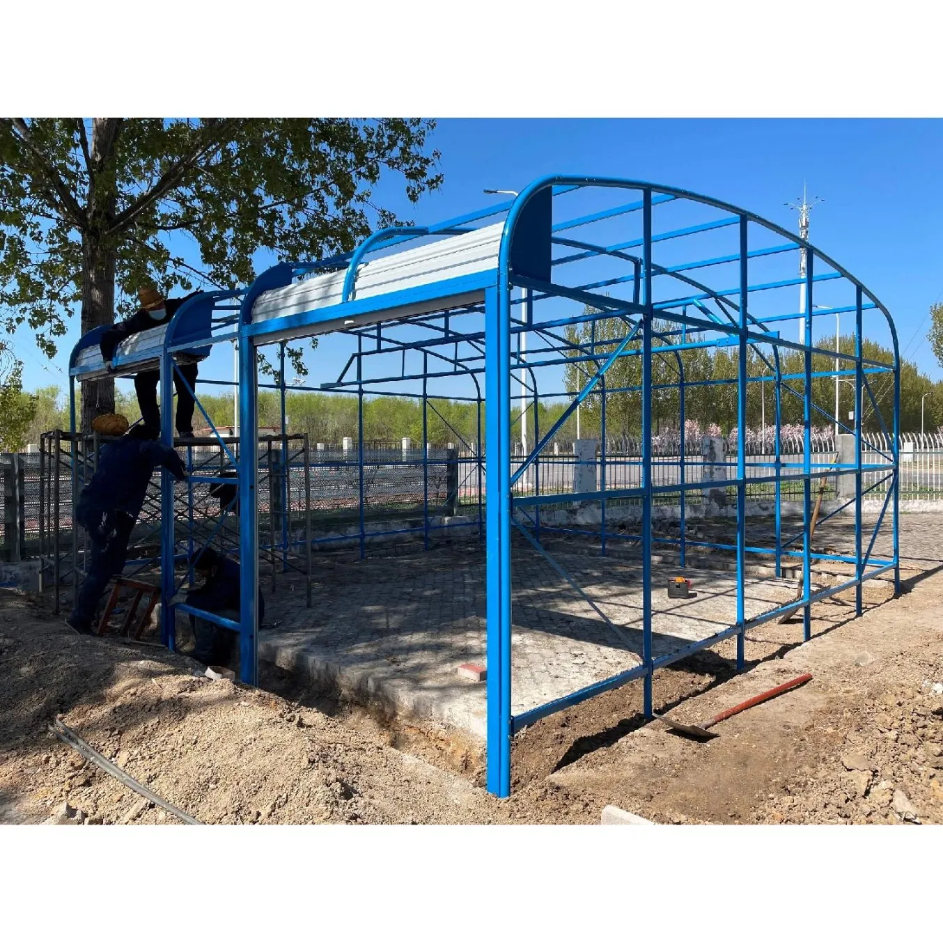 SC032 Prefabricated Houses Shed Parking Canopy Sun Shade Car Port Outdoor Frame Carport