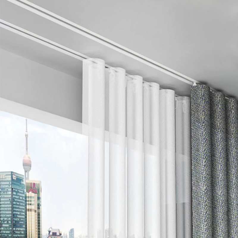Manufacturer Home Decorative Modern Ceiling Ripple Fold Aluminum Hidden Curtain Track
